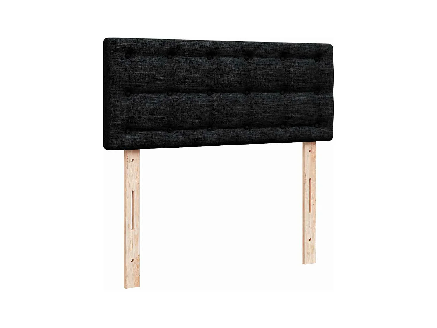 Lit ottoman avec matelas noir 120x200 cm tissu