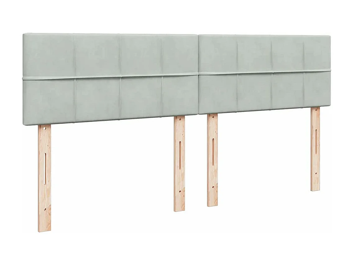 Cadre de lit ottoman avec matelas gris clair 160x200 cm velours