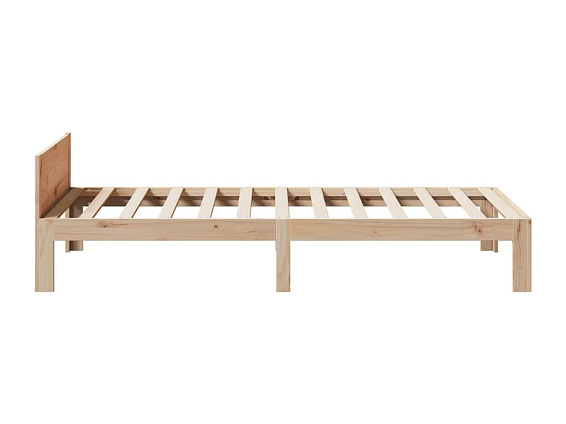Estrutura de cama sem colchão 80x200 cm madeira de pinho maciça