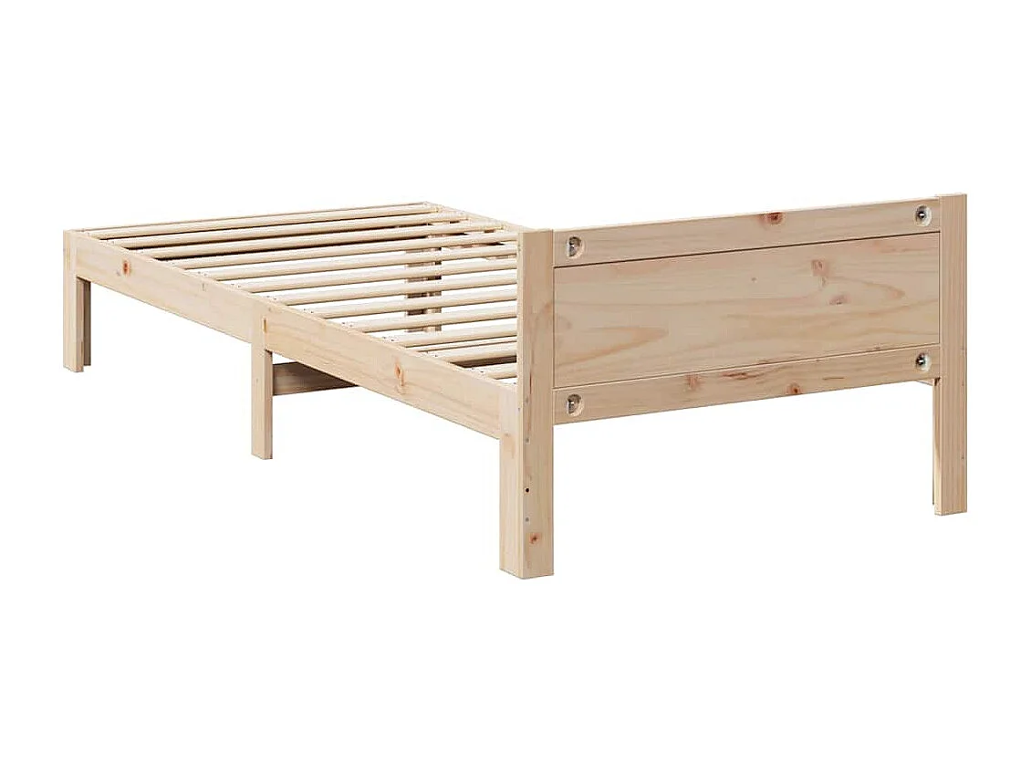 Estrutura de cama sem colchão 80x200 cm madeira de pinho maciça