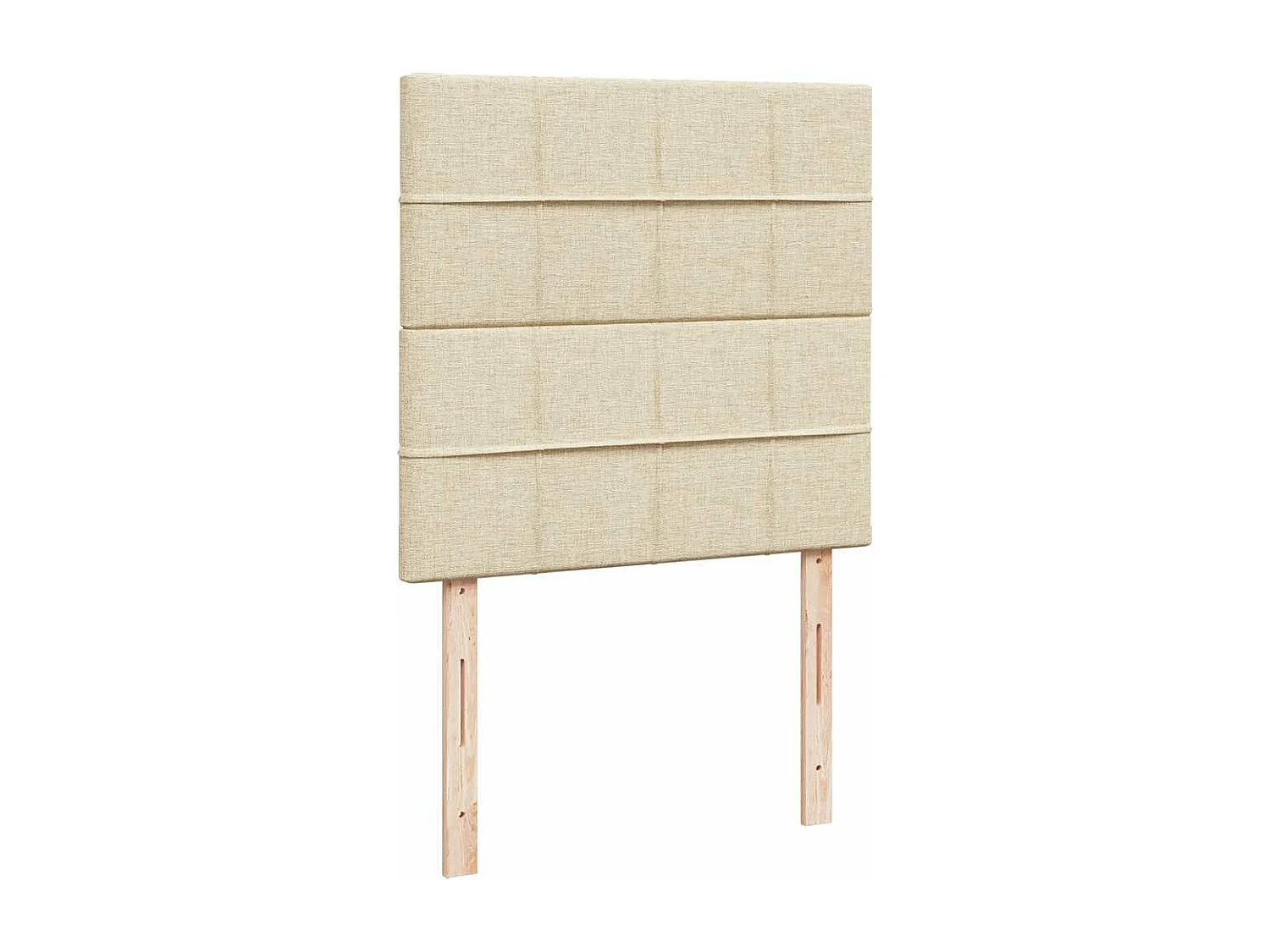 Cadre de lit ottoman avec matelas crème 80x200 cm tissu