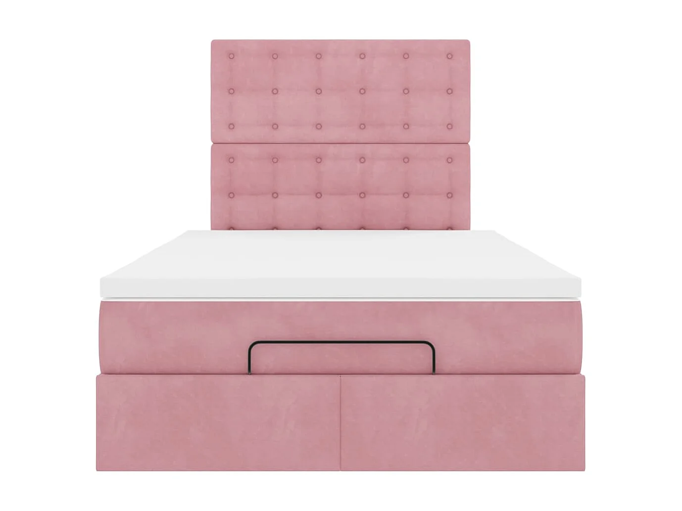 moldura de cama otomana  com colchões rosa 120x190 cm Veludo