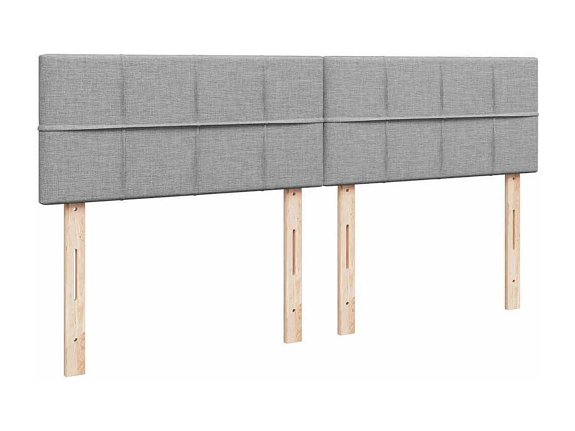 Cadre de lit ottoman et matelas gris clair 180x200cm tissu