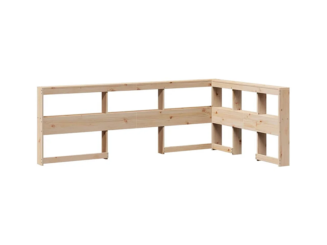 Lit bibliothèque sans matelas 120x190 cm bois de pin massif