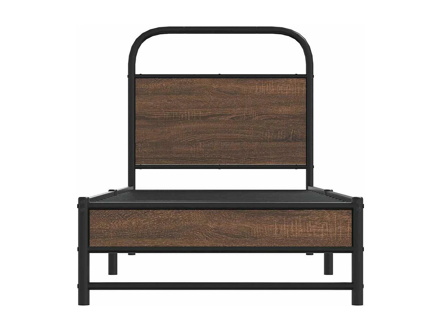 Bedframe zonder matras bewerkt hout bruin eikenkleur 80x200 cm