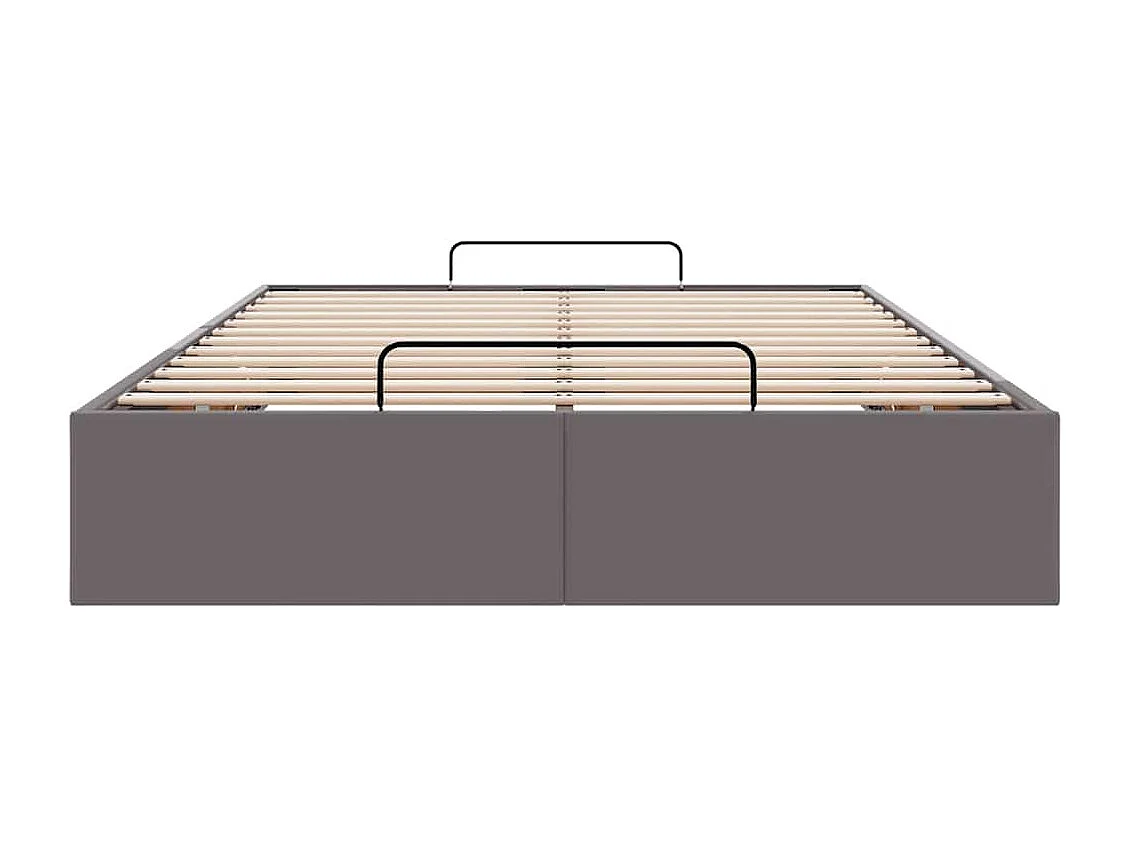 Estructura de cama otomana sin colchón gris 120x200 cm