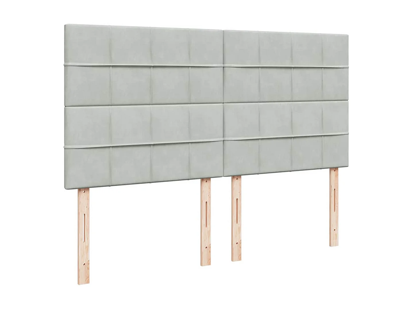 Cadre de lit ottoman avec matelas gris clair 200x200 cm velours