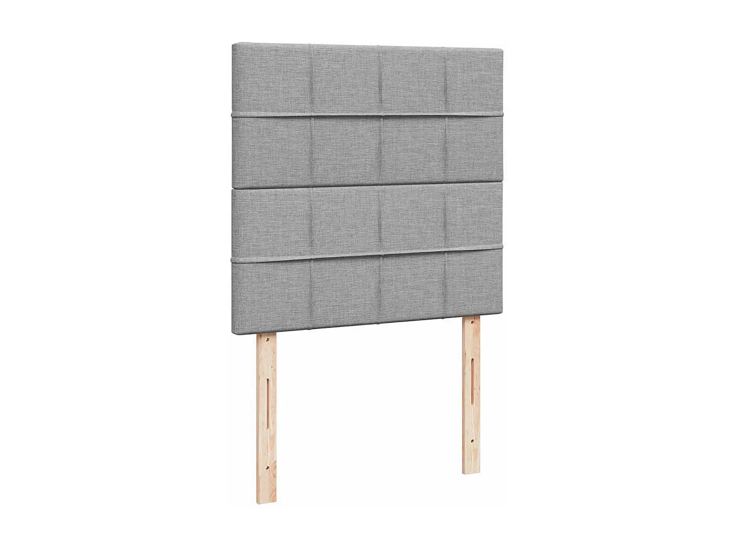 Cadre de lit ottoman et matelas gris clair 90x190 cm tissu