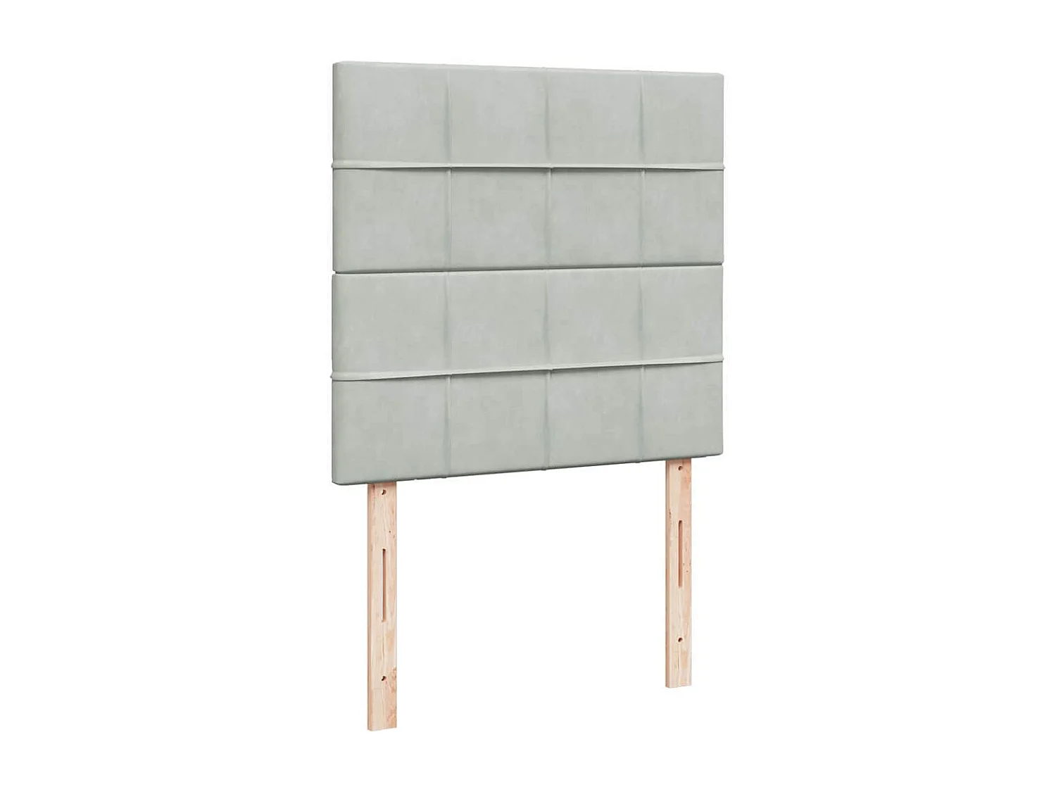 Cadre de lit ottoman et matelas gris clair 100x200 cm velours