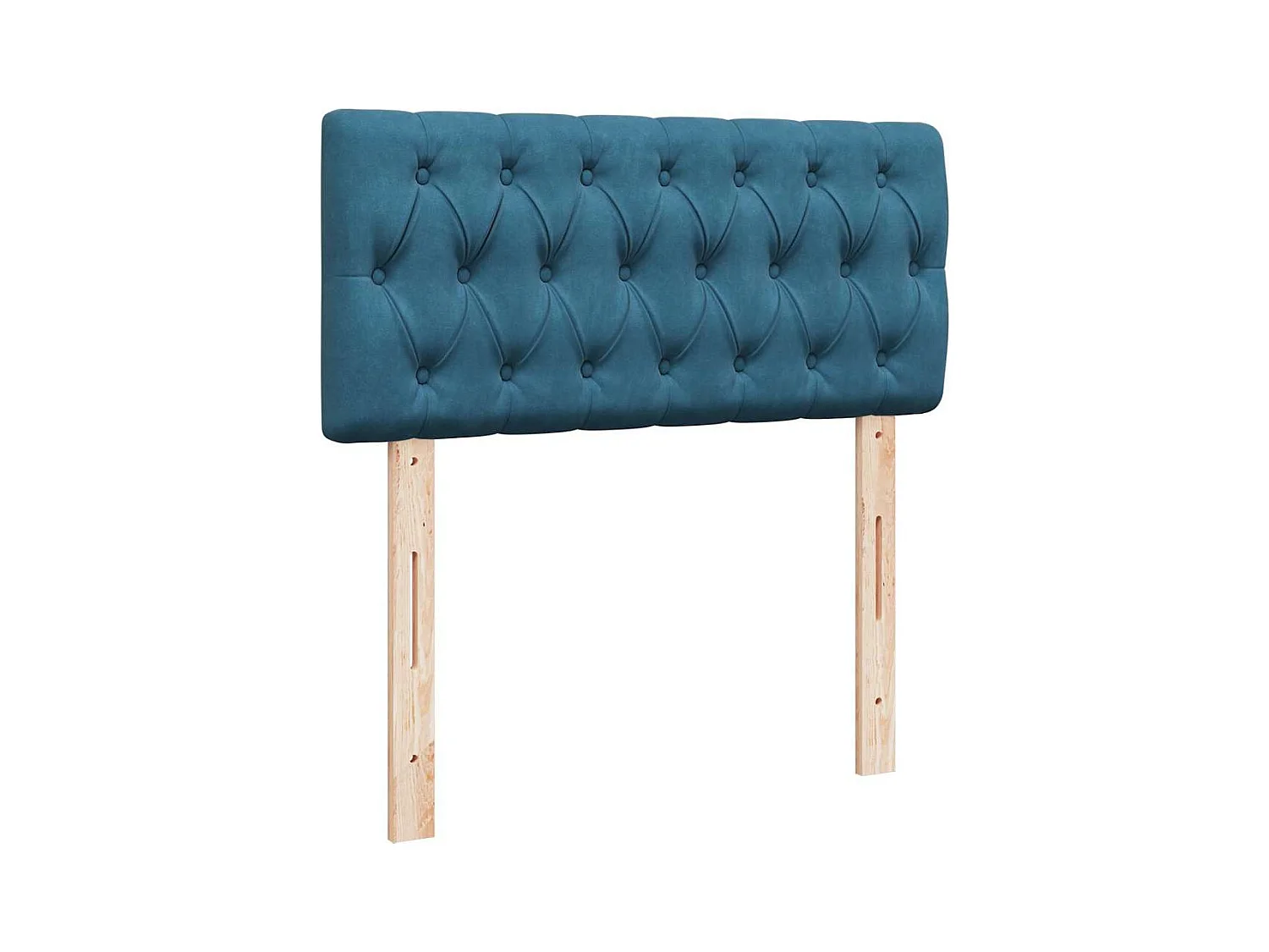 Cadre de lit ottoman avec matelas bleu foncé 180x200 cm velours