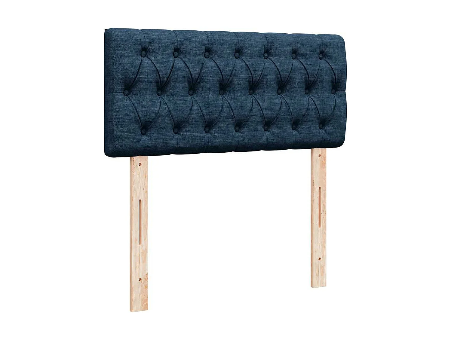Cadre de lit ottoman avec matelas bleu 90x190 cm tissu