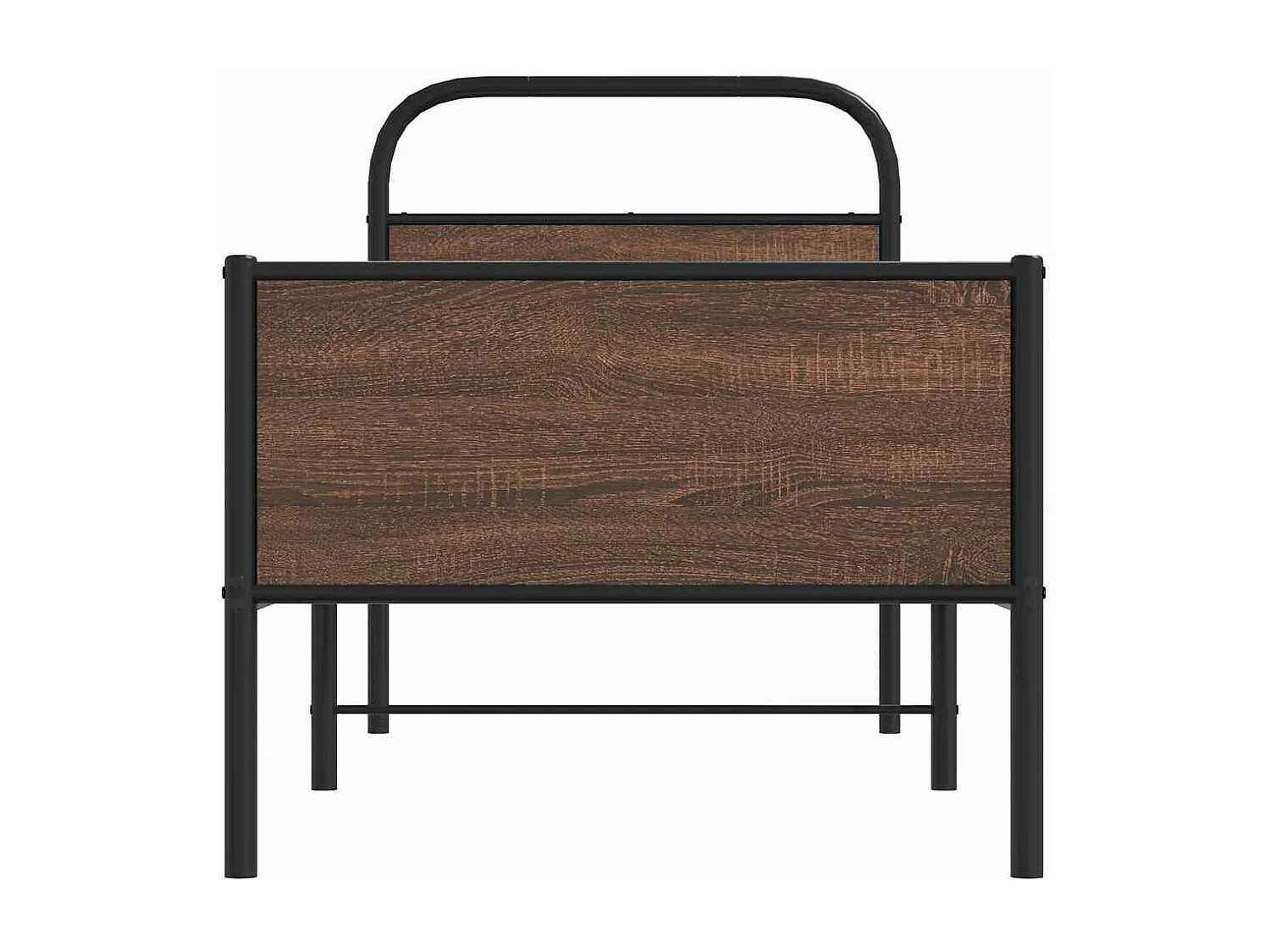 Cadre de lit sans matelas 75x190cm chêne marron bois ingénierie
