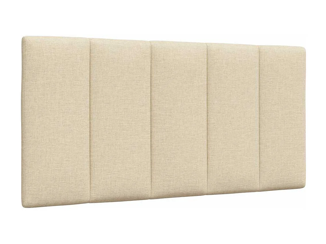 Cadre de lit sans matelas crème 100x200 cm tissu