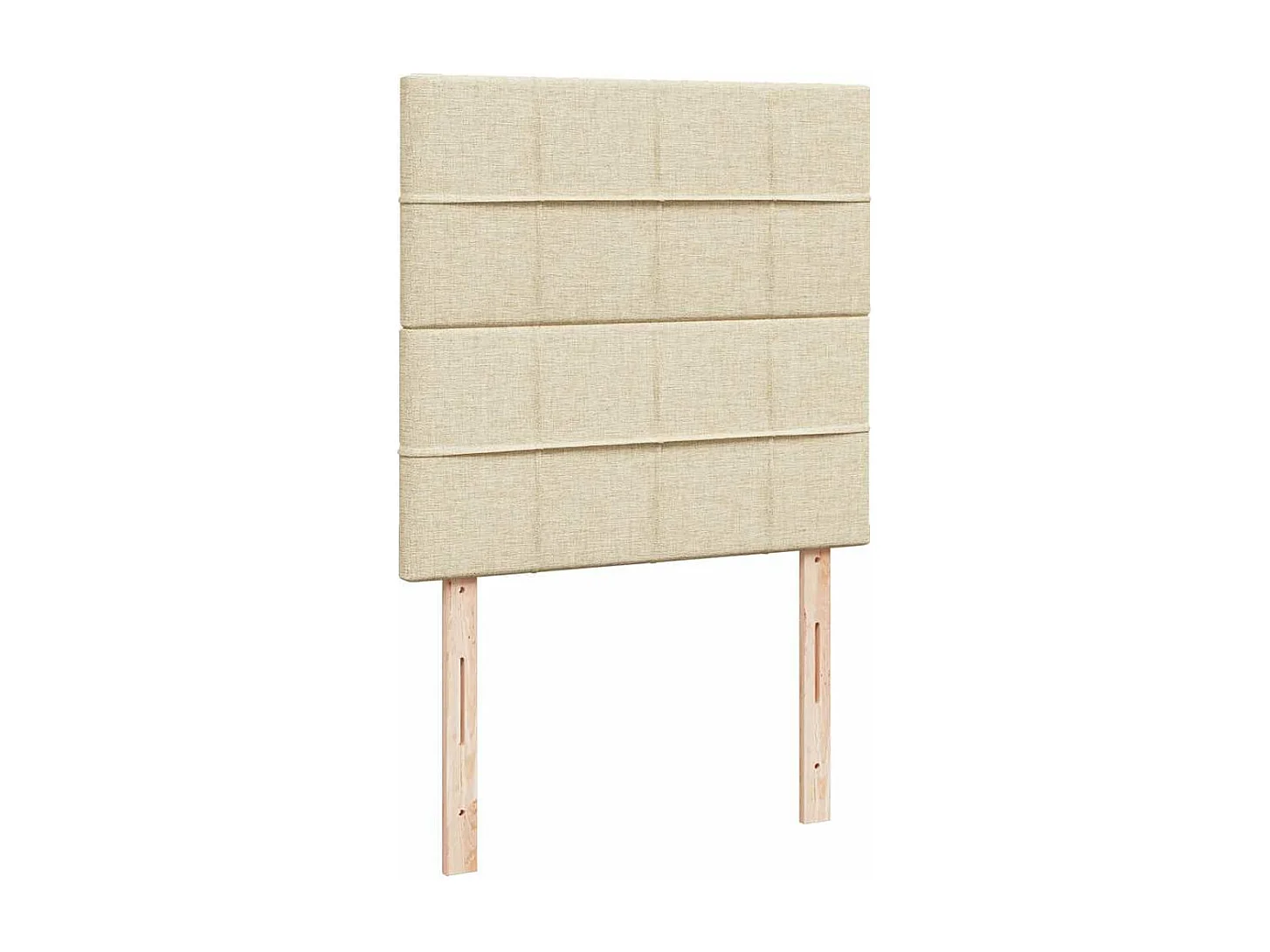 Cadre de lit ottoman avec matelas crème 90x190 cm tissu