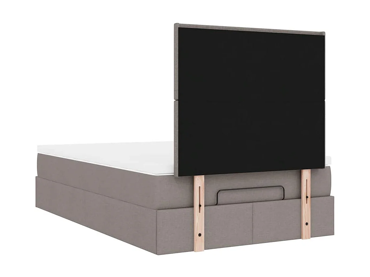 moldura de cama otomana  com tecido cinza 120x200cm