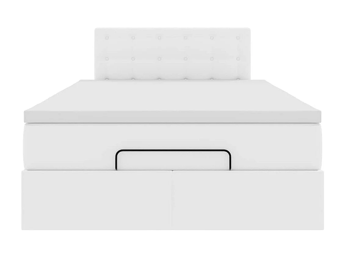 Estructura cama otomana colchón blanco puro 120x200cm