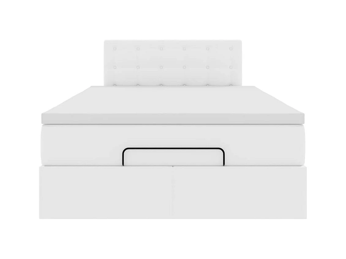 Estructura cama otomana colchón blanco puro 120x200cm