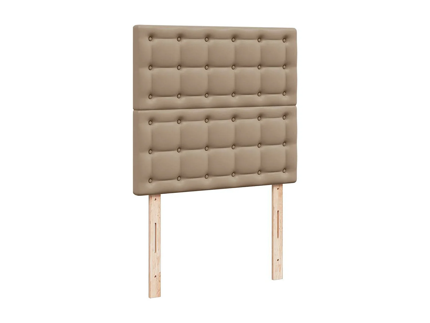 Cadre de lit ottoman et matelas cappuccino 90x200 cm similicuir