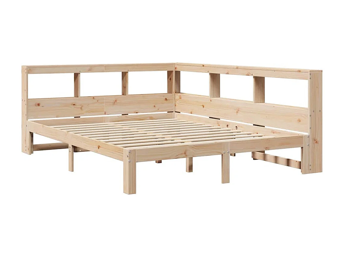 Cama com estante sem colchão 150x200 cm pinho maciço