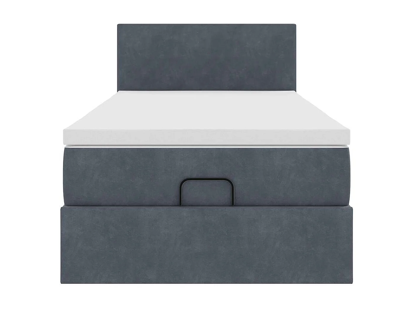 Ottoman bed met matras en LED's 80x200cm fluweel donkergrijs