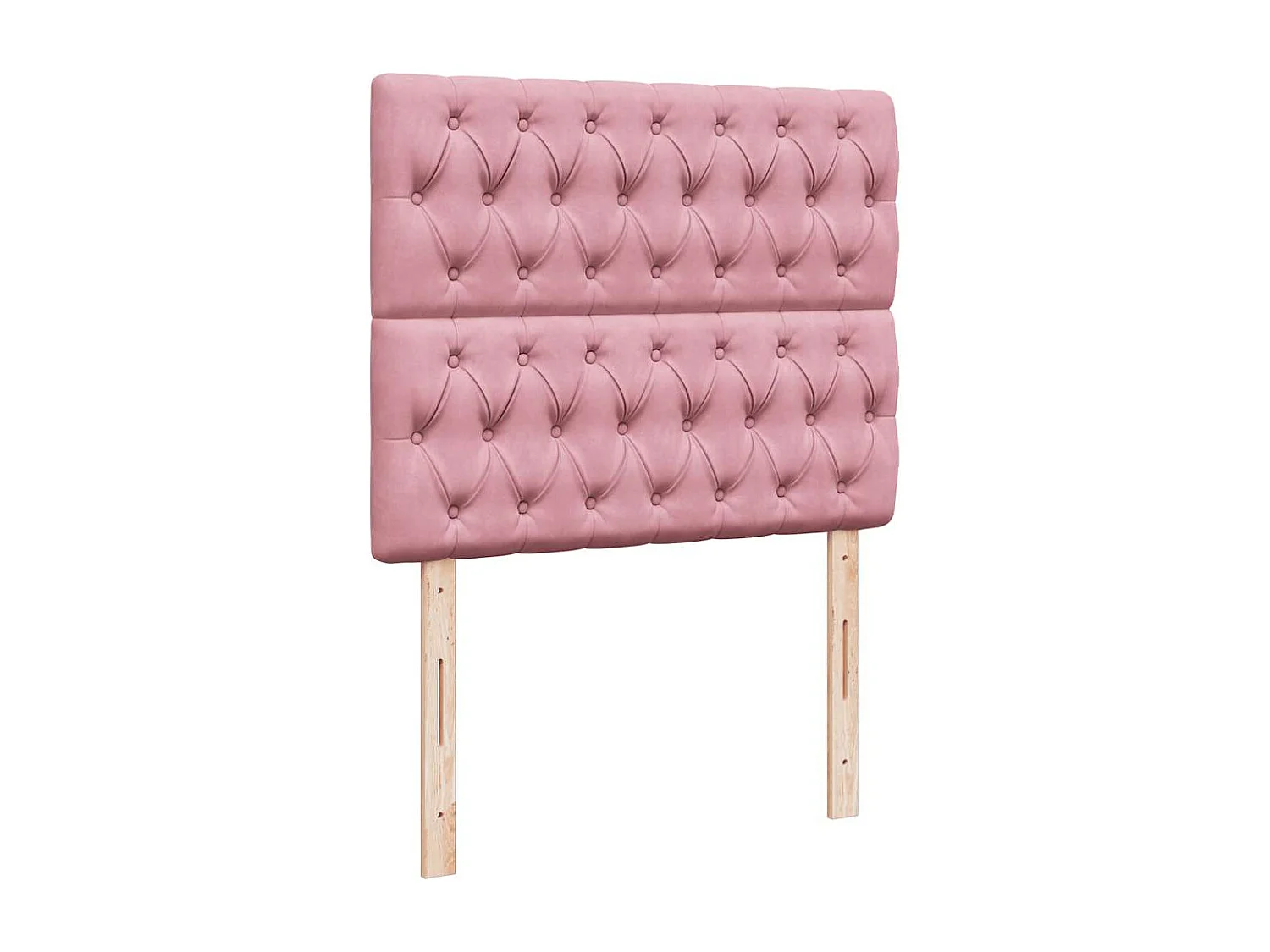 Estructura cama otomana colchones terciopelo rosa 120x190 cm