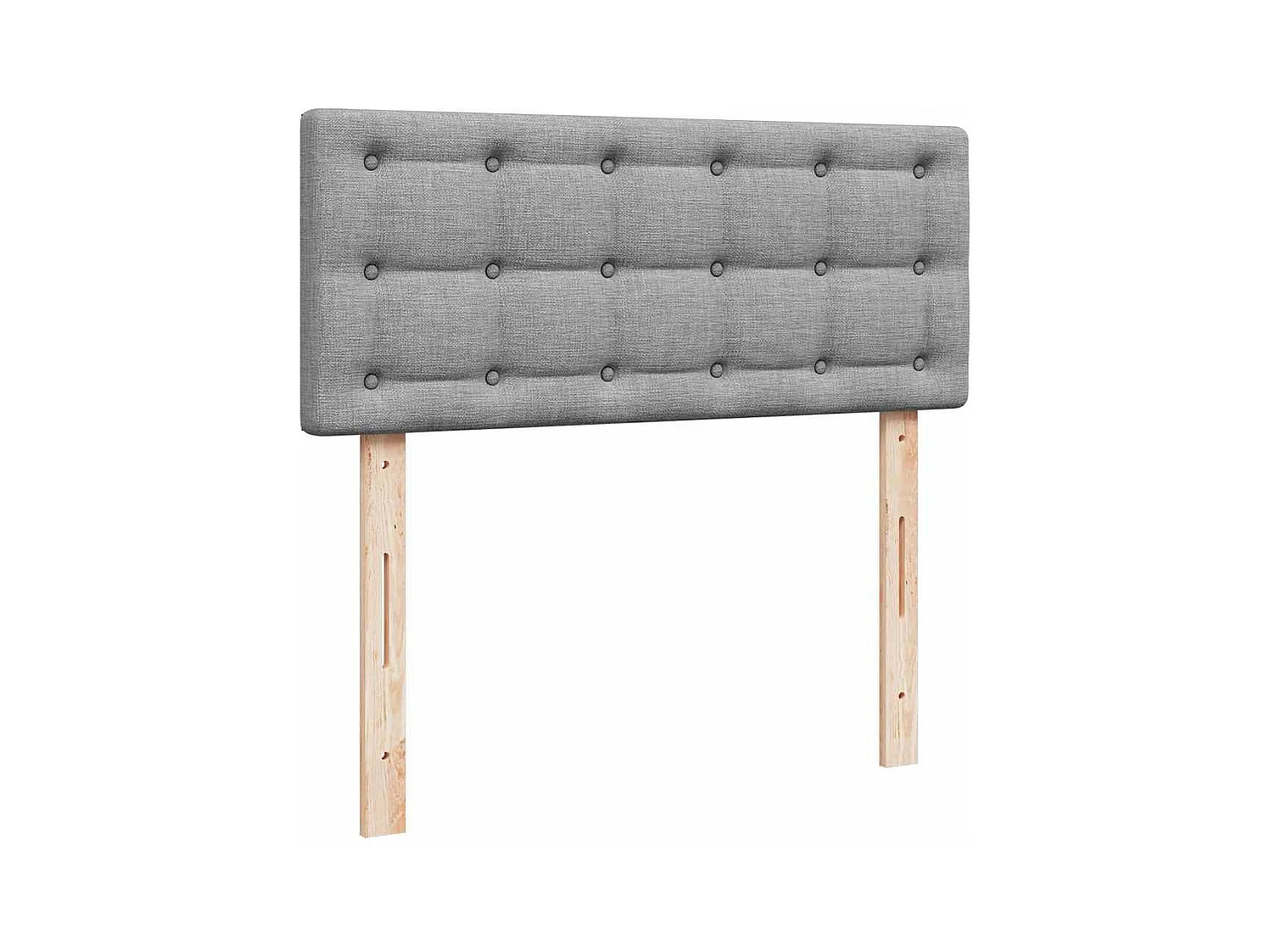 Cama otomana con colchón gris claro 120x200 cm tela