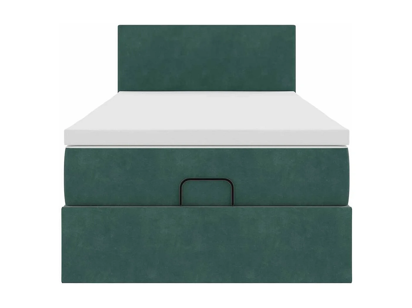 Ottoman bed met matras 90x200cm fluweel donkergroen