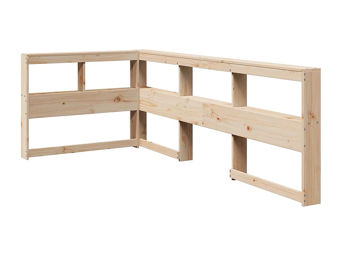 Lit bibliothèque sans matelas 90x190 cm bois de pin massif
