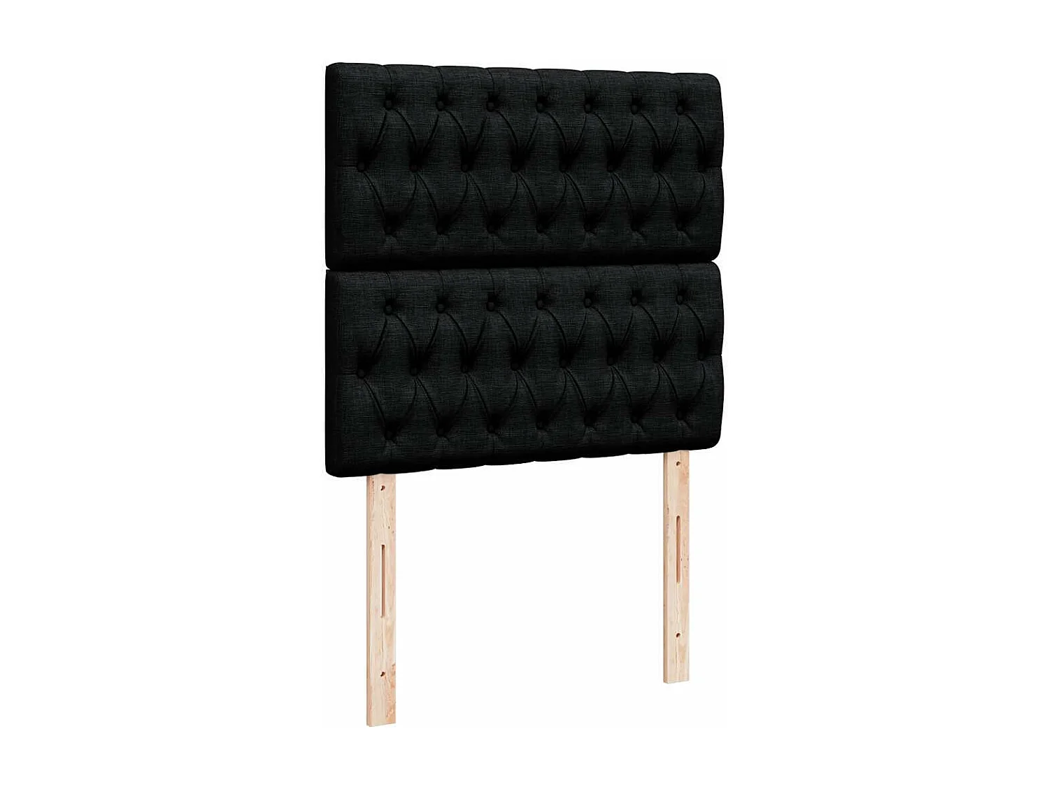 Cadre de lit ottoman avec matelas noir 90x190 cm tissu