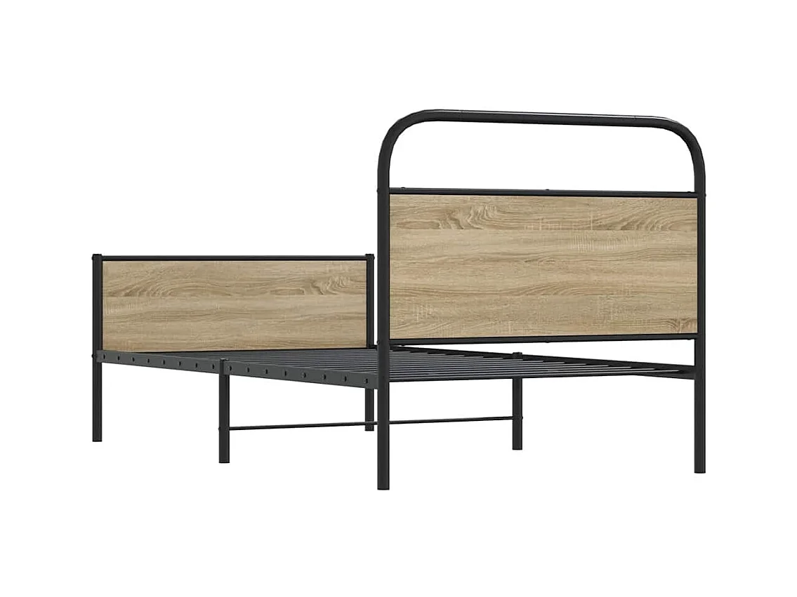 Cadre de lit sans matelas 100x200 cm chêne sonoma