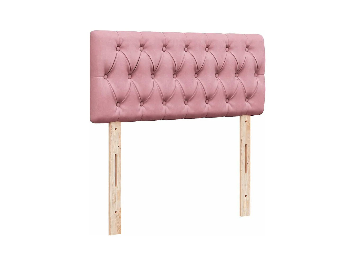 Cadre de lit ottoman avec matelas rose 200x200 cm velours