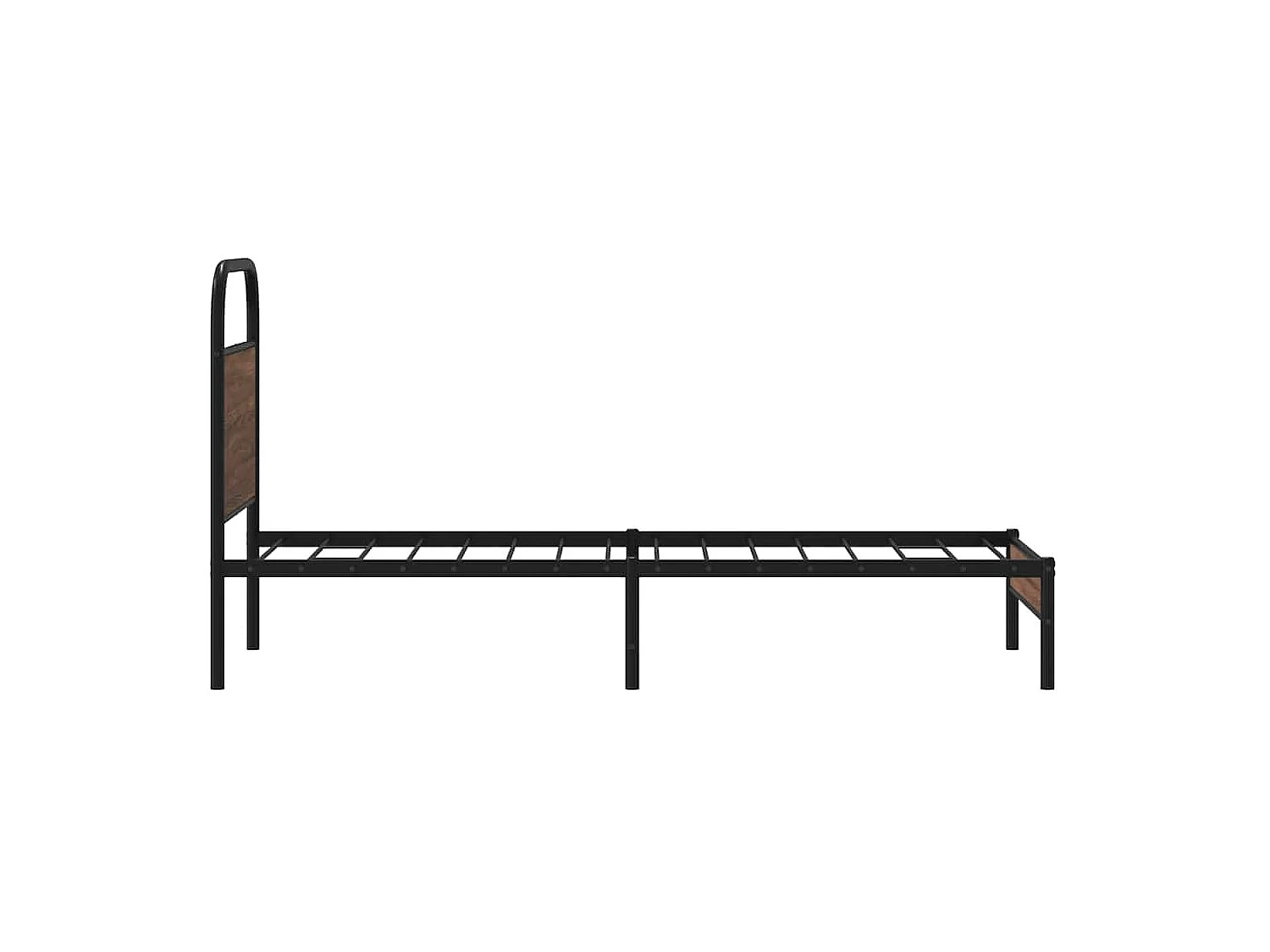 Cadre de lit sans matelas 75x190cm chêne marron bois ingénierie