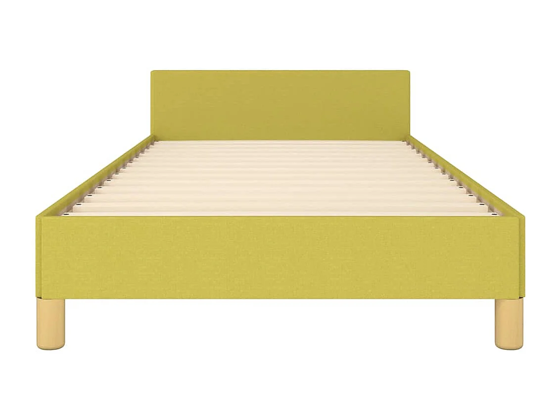 Estrutura de cama com cabeceira 100x200 cm tecido verde