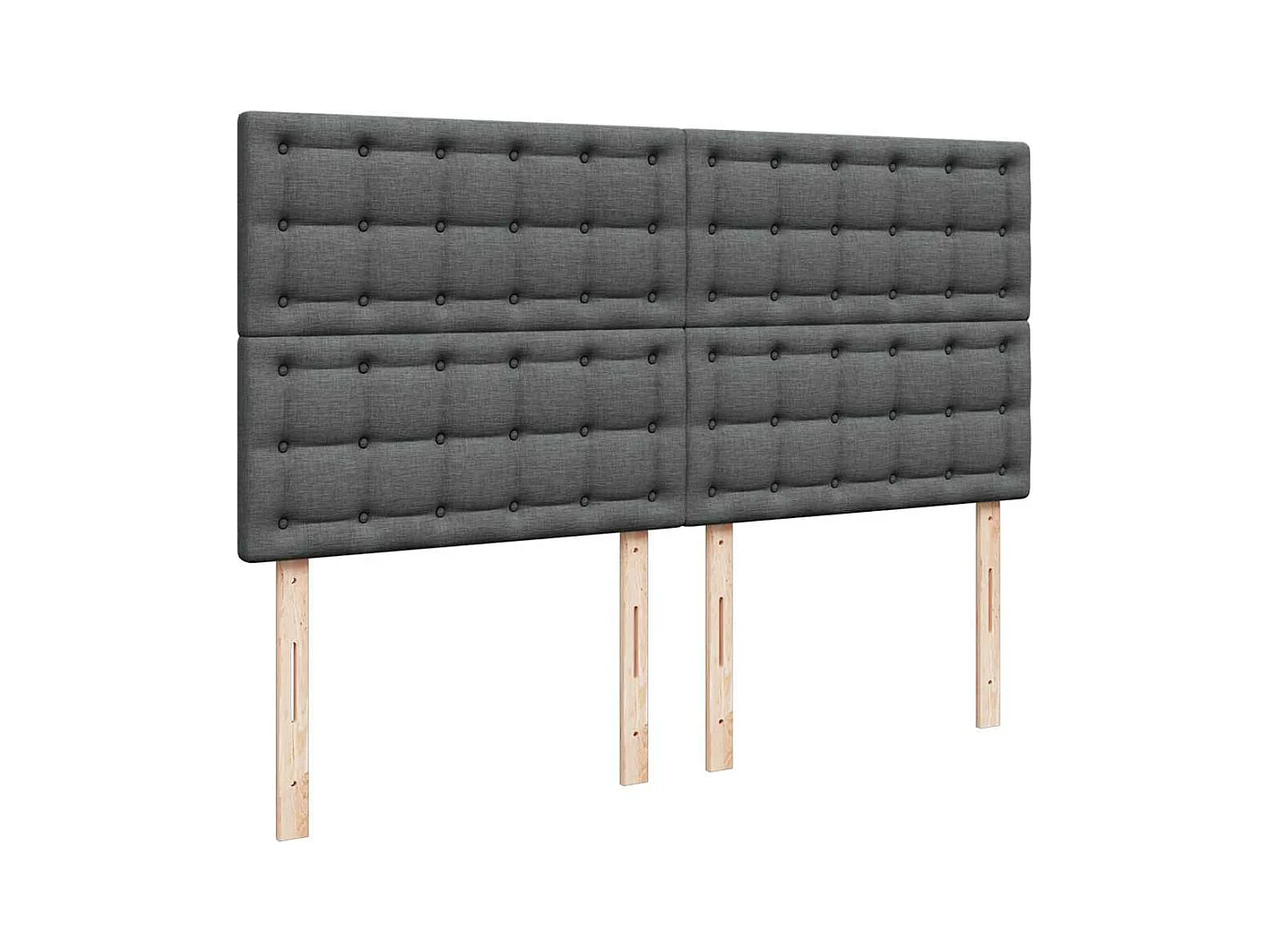 Estructura cama otomana colchones tela gris oscuro 200x200cm