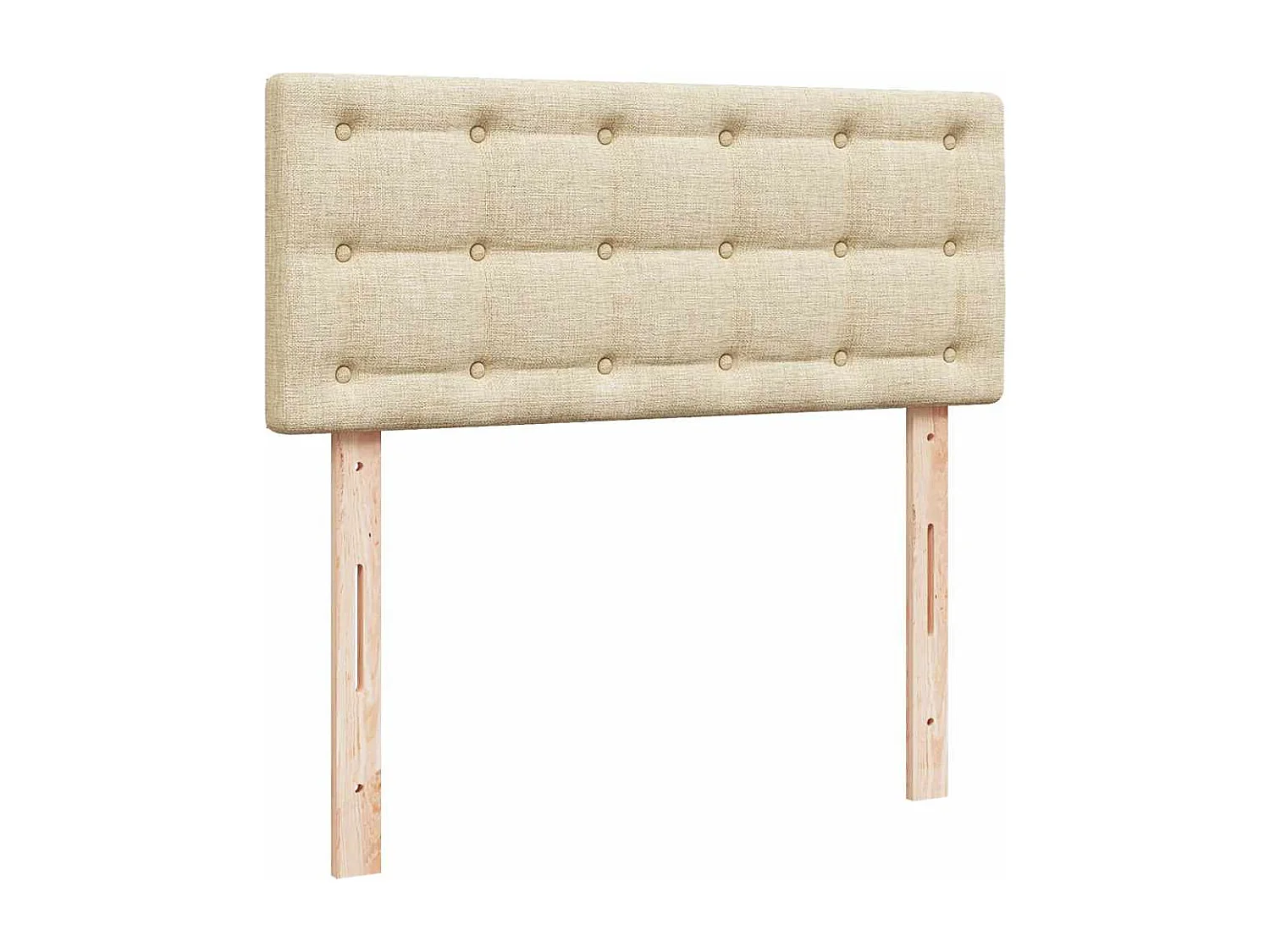 Ottoman bed met matras 120x200cm stof crèmekleurig