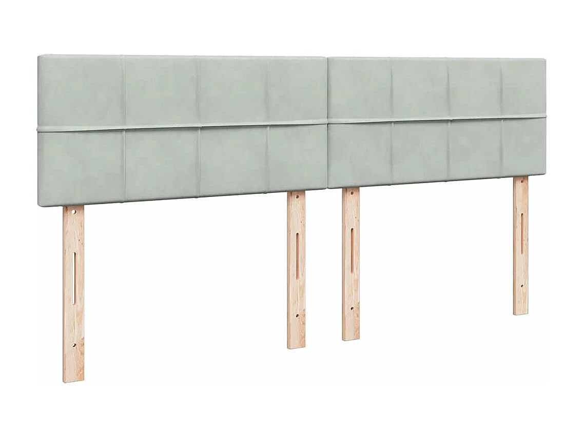 Estrutura cama otomana colchões 200x200cm veludo cinzento claro