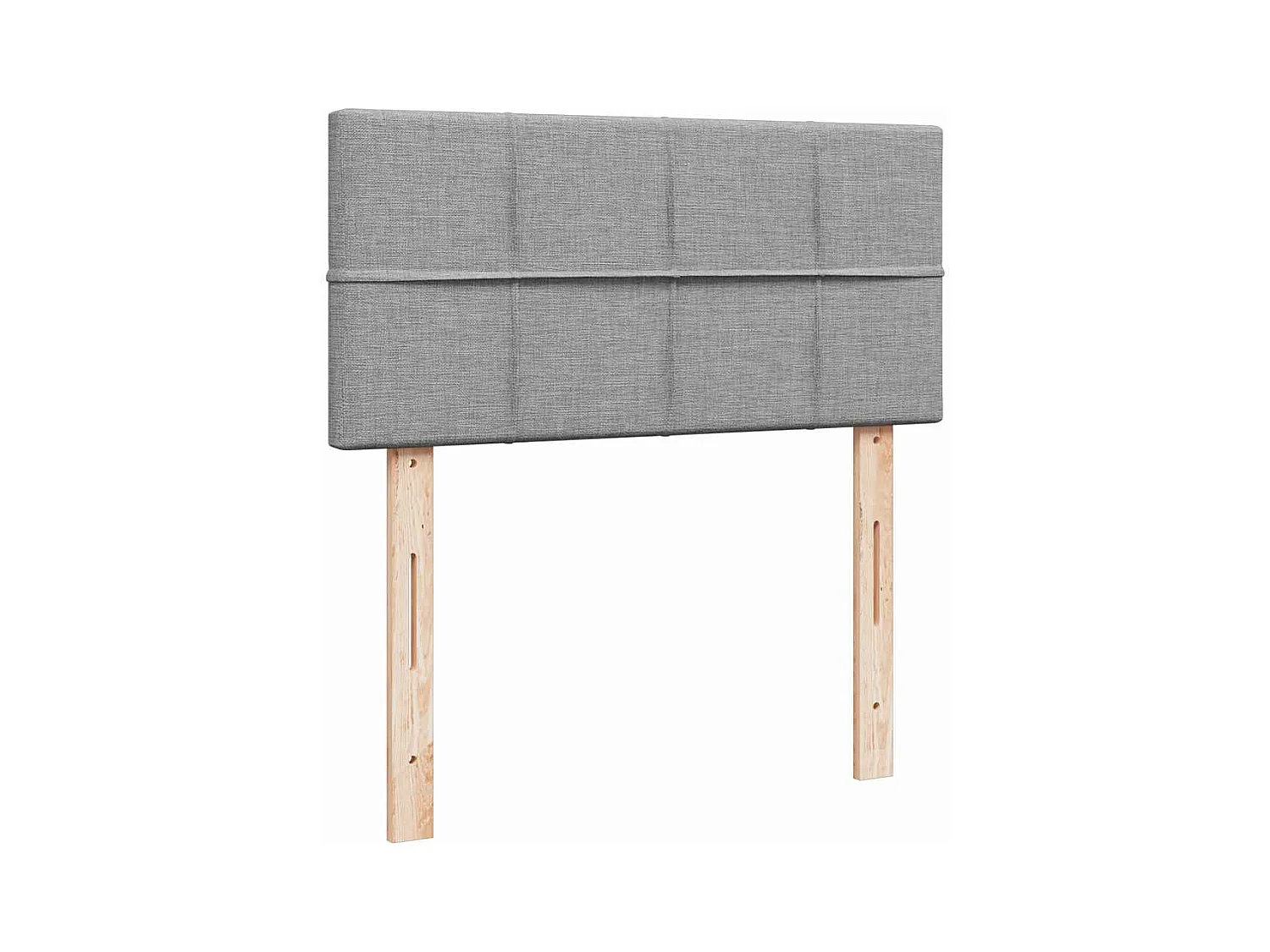 Lit ottoman avec matelas gris clair 90x200 cm tissu