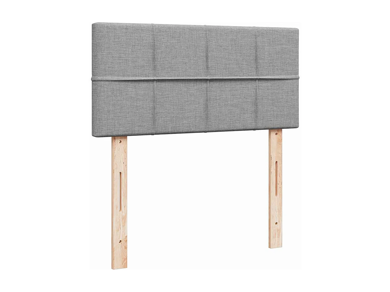 Lit ottoman avec matelas gris clair 90x200 cm tissu