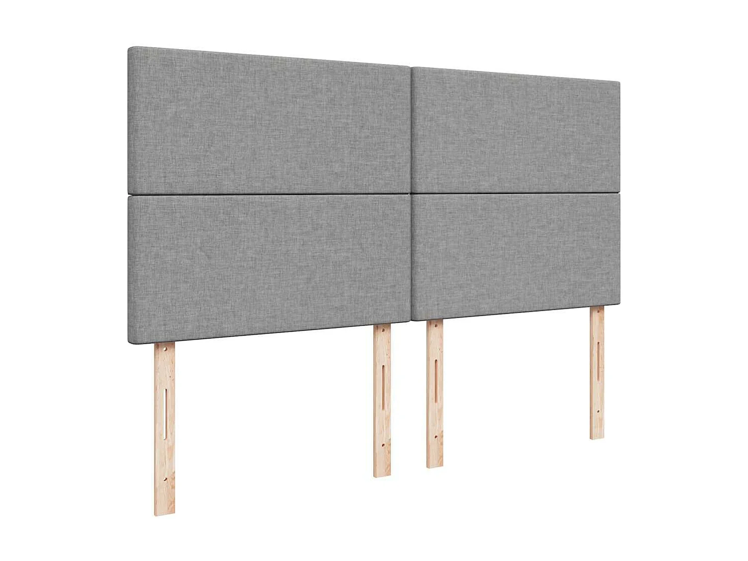 Cadre de lit ottoman et matelas gris clair 180x200 cm tissu