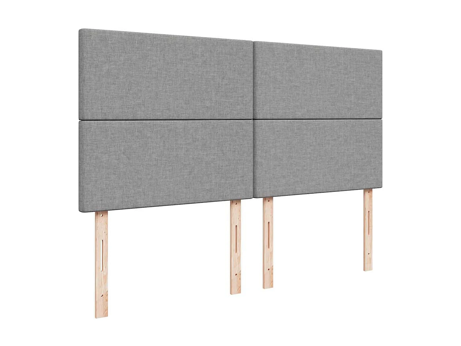 Cadre de lit ottoman et matelas gris clair 180x200 cm tissu