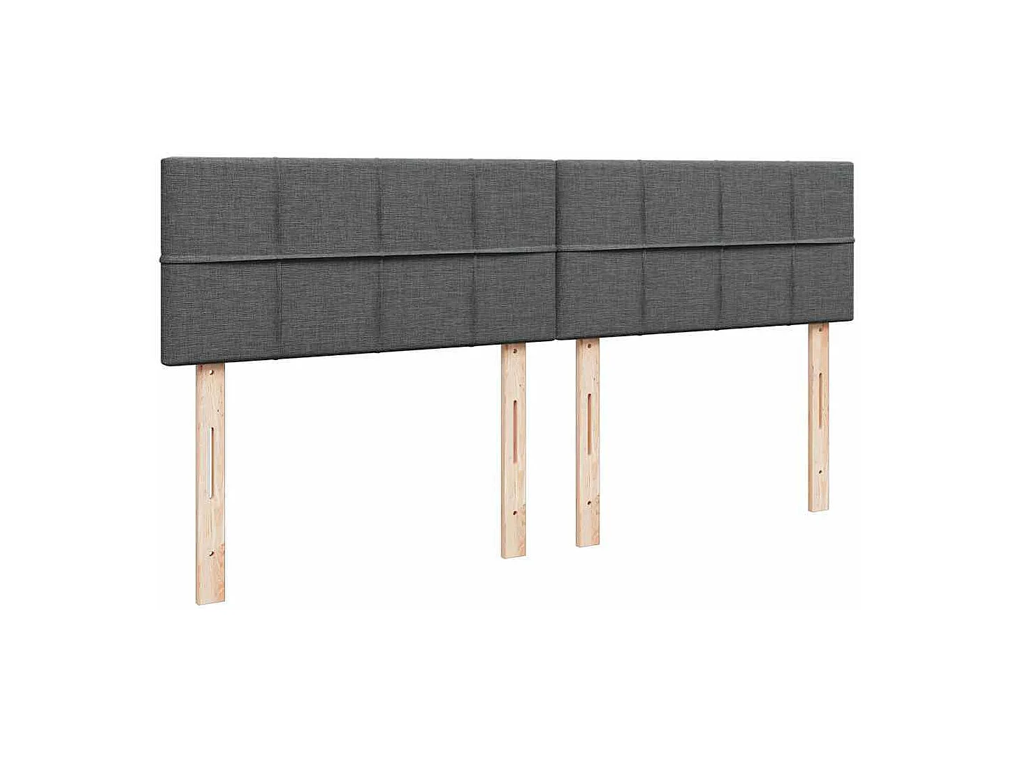 Cadre de lit ottoman avec matelas gris foncé 160x200cm tissu