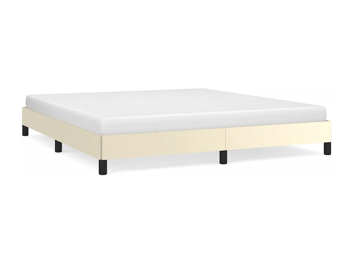 Cadre de lit Crème 180x200 cm Similicuir