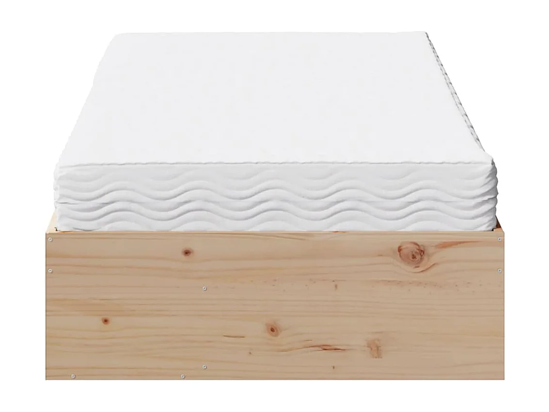 Lit de jour avec matelas 90x200 cm bois de pin massif