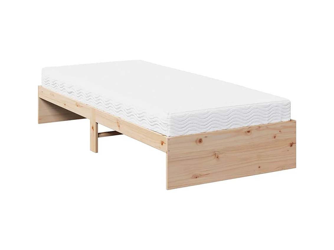 Lit de jour avec matelas 90x200 cm bois de pin massif