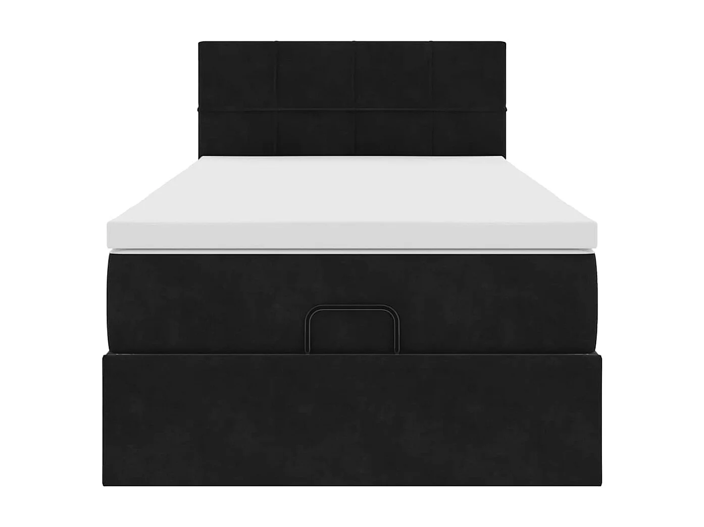 Ottoman bed met matras en LED's 90x200cm fluweel zwart