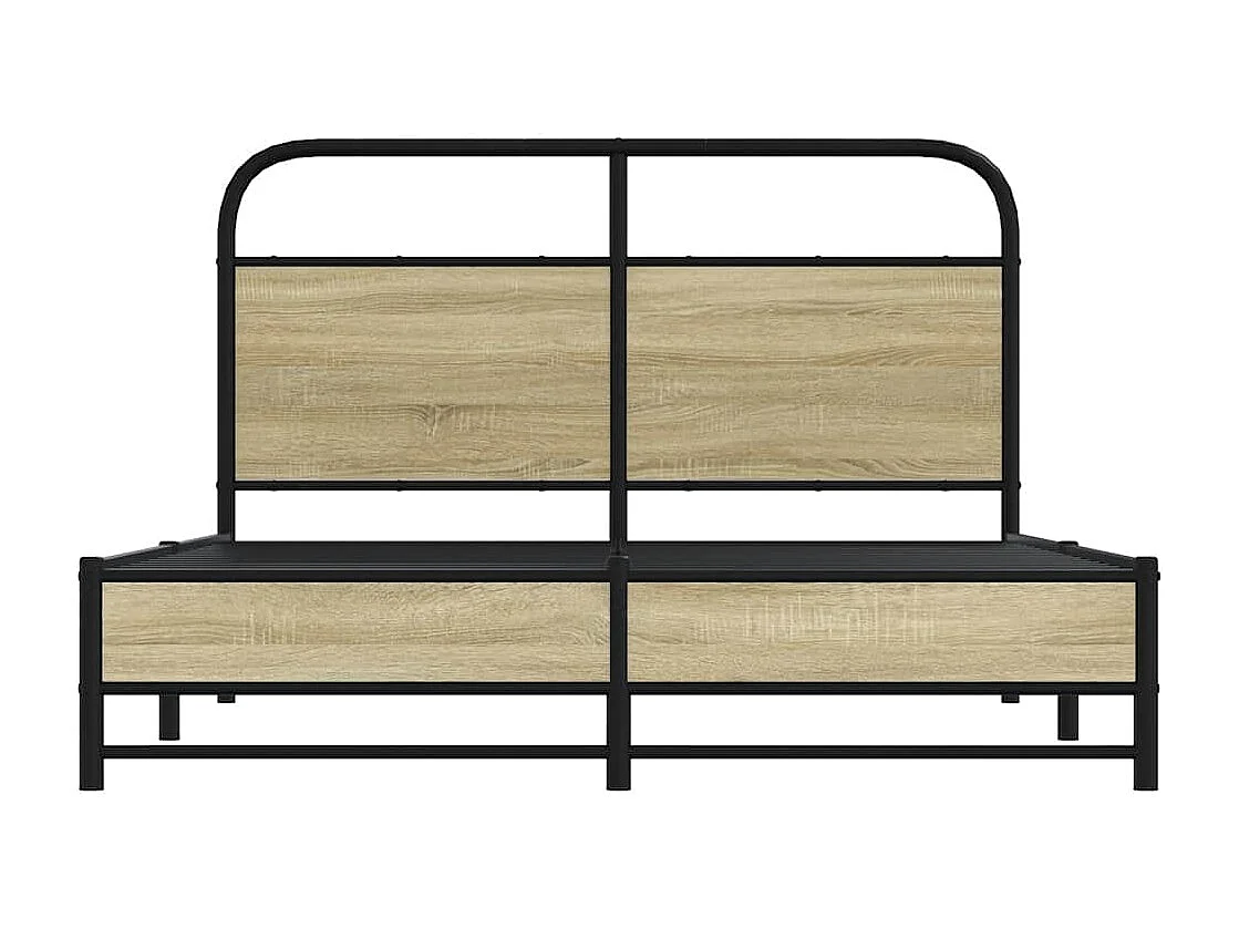 Estructura de cama sin colchón 120x200 cm madera roble Sonoma