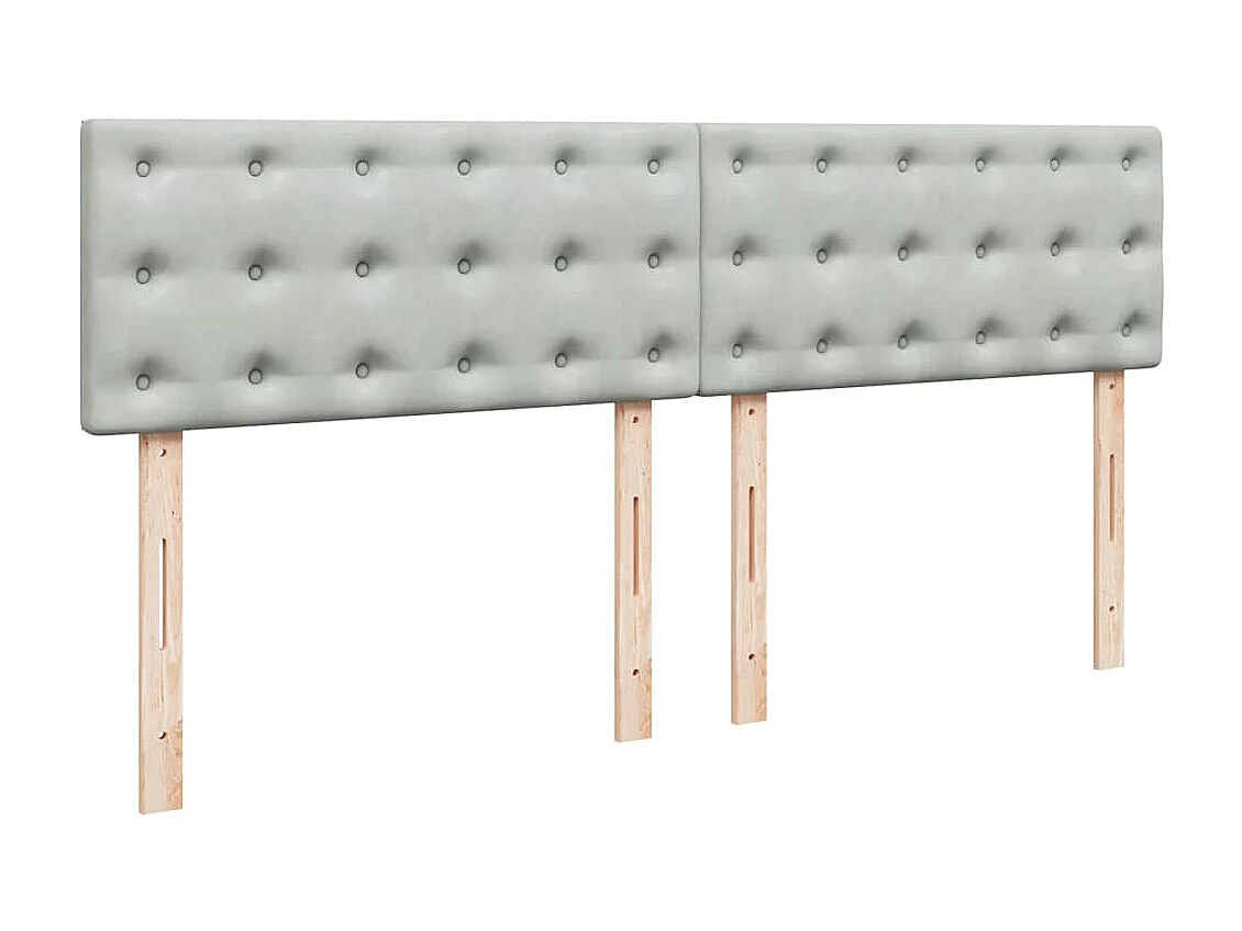 Ottoman bed met matras 200x200 cm fluweel lichtgrijs