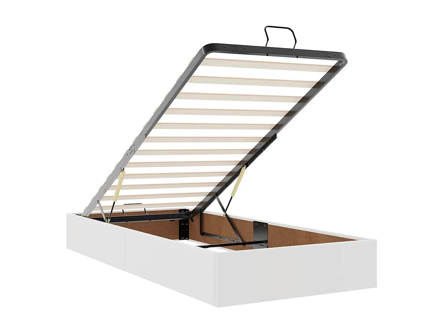 Ottomaanse bed met matras 100x200cm kunstleer wit