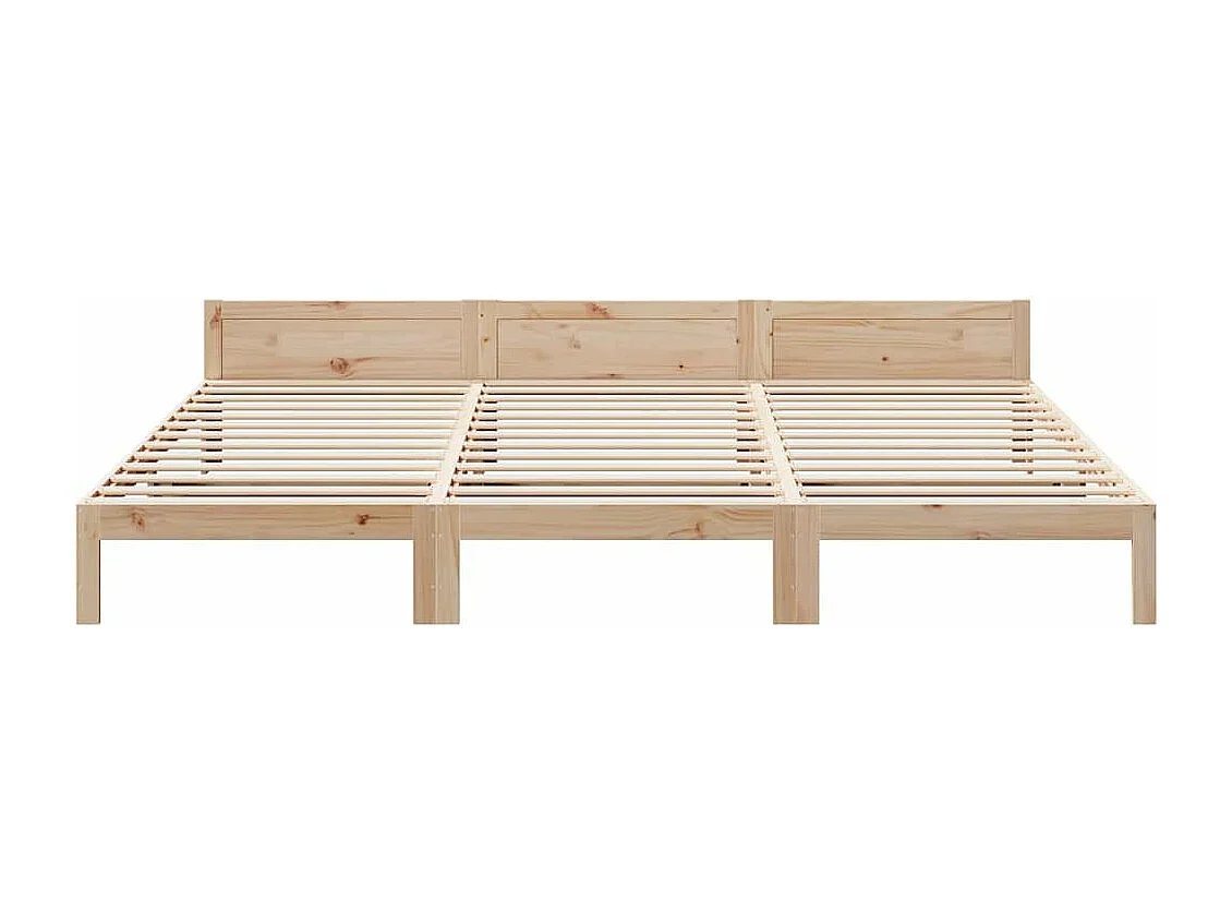 Cadre de lit familial sans matelas 240x200cm bois massif de pin