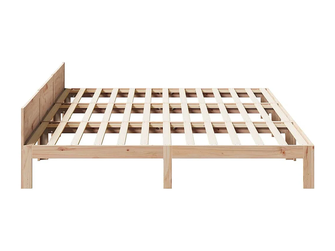 Cadre de lit familial sans matelas 240x200cm bois massif de pin